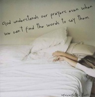 woman bed praying